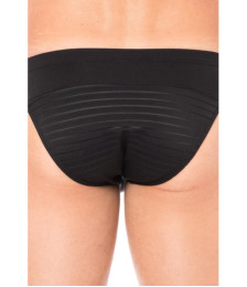 Slip noir rayé opaque et transparent - LM2906-61BLK